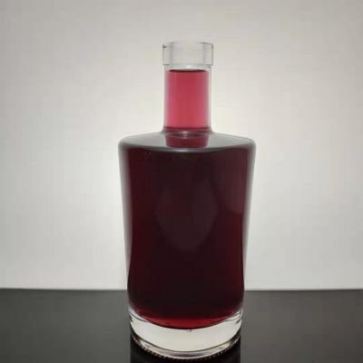Whiskey Clear Size 700ml Fancy Spirit White Wood Lid Glass Bottle 