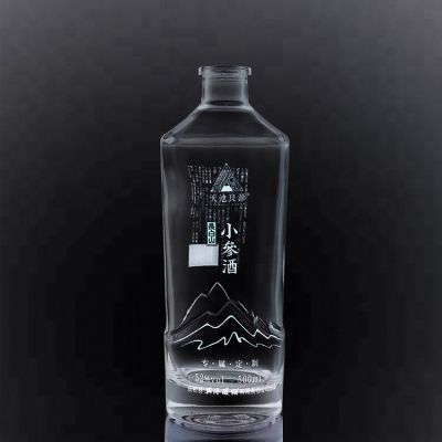 Flint Glass Cap Finish 750ml Vodka 0.5l Glass Bottle 