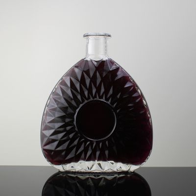 Top grade xo bottle premium cork stopper top 700ml glass cognac bottle