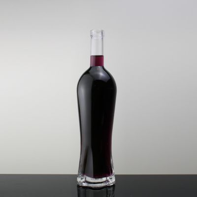 500ml Fancy Wood Lid 16oz Shaped Liquor Design Custom Glass Water Bottle