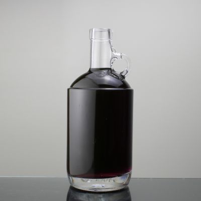 Clear Vsop Brandy 750ml Liquor Spirit Handle Special Unique Whiskey Glass Bottle 