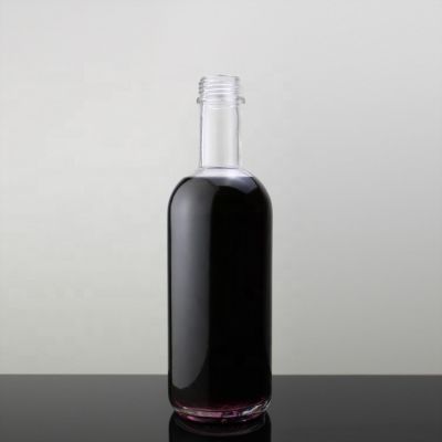 Food Grade Cylinder Shape 50cl Gin Clear Glass Spirits Bottles With Screw Cap