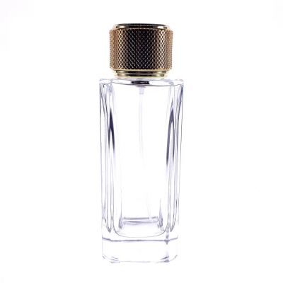 HD Clear Perfume Bottles Rectangle Crystal Glass Bottle Perfume 120ml 