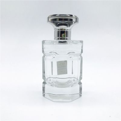 wholesale square clear 70ml empty glass atomizer perfume bottle 