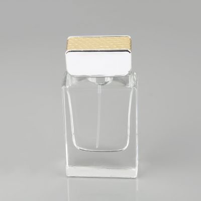 Chinese factory good price perfume glass bottle square transparent perfume bottle 