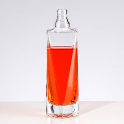 Hexagonal Glass Wine Bottle Flat Shoulder Vodka Glass 750ml 500ml 375ml Liquor Bottle 