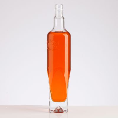 Factory wholesale high quality custom vodka whisky glass wine bottle 500ml 