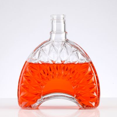 Cheap Price Top Grade Glass Brandy 1 Liter Bottle With Plastic Caps 