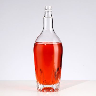 The unique hot selling 750 milliliter glass champagne bottle red wine glass bottle 