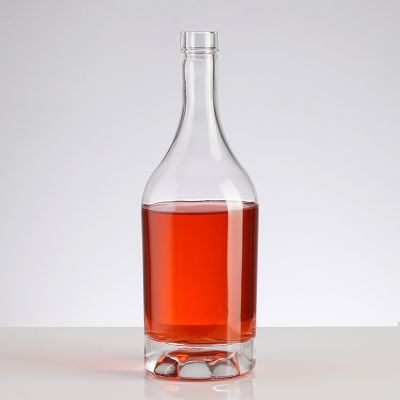 500ml 750ml printed glass wine bottle with lid 