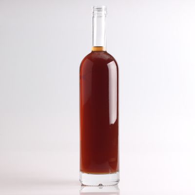 1750 ml oem odm frosted glass vodka bottle for custom lid 