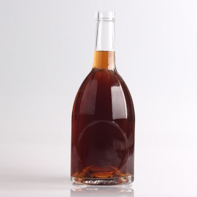 Cheapest delicate french brandy xo glass bottle for caps 