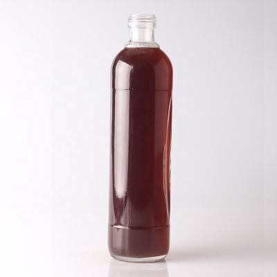 Popular Thick Bottom 500ml Cylinder milk bottle Cylinder Shaped Flint Empty Glass Bottle For Juice 