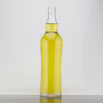 Custom Fancy Design Screw Cap Sealed Clear Glass Rum Bottle 700ml Wholesale 