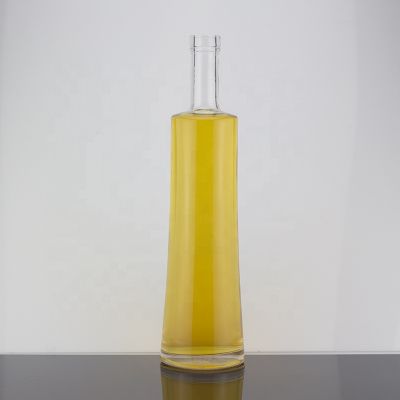 High Quality Transparent Long Neck Cylindrical Shape 700ml Rum Glass Bottle For Corks 