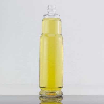 Guala Top Rocket Shape Transparent Round 500ml Vodka Glass Bottle With Gold Lids 