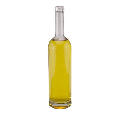 Oem&odm custom design hot sale brandy glass bottles with cork stopper 750ml