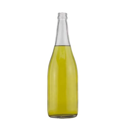 champagne transparent glass bottles 750ml with bar top 