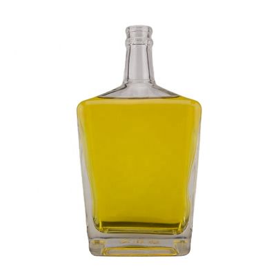 Classic Design Square Shape Thick Bottom Glass Liquor Bottles For Sale 