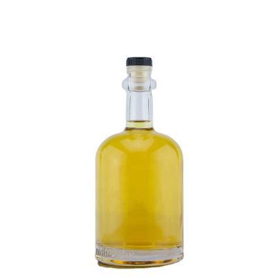Wholesale Thin Bottom Cylinder Shape Special Mouth Glass Bottle 70 Cl Rum Decal Screw Cap Bottle 