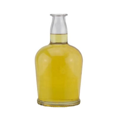 Wholesale Price Personalized Unique Elegant Shape 750ml Glass Bottle For Liquor Spirits Vodka Whiksey With Cork Top