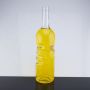 Empty Transparent Vodka Glass Bottle 750ml With Embossed Design For Cork Sealed 