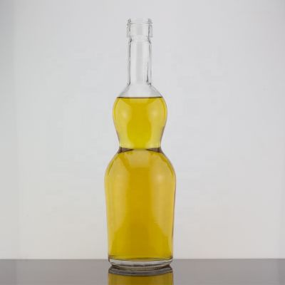 Thin Bottom Widen Neck Rum Bottle Super Flint 700 Ml Frost Glass Bottle 
