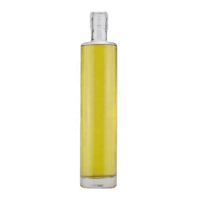 Factory Manufacturer High White Vodka Whiskey Brandy Liquor Glass Bottle Cylinder Shape With Screw Top 750ml 