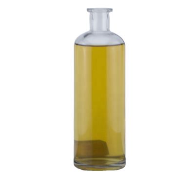 Manufacture Thin Bottom Cylinder Glass Bottle 500 Ml With High White Material Vodka Cork Bottle