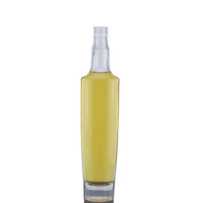 Thick Bottom Long Body Long Screw Lid Glass Bottle With Super Flint Material 50 Cl Gin Bottle With Matte 