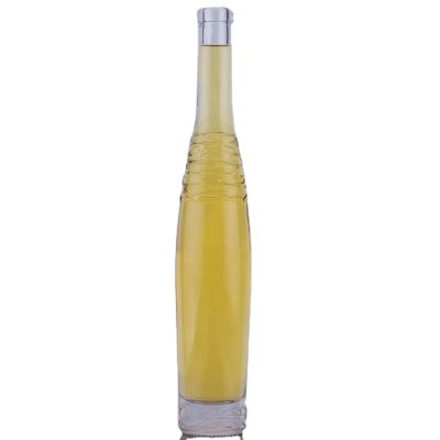 Thick Bottom Embossing Super Flint Glass Bottle 500 Ml Liquor Spirit Bottle With Spray Finish 