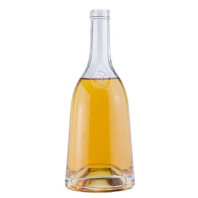750ml 700ml Sealing Type Flawless Smooth Wide Bottom Vodka Brandy Tequila Gin Glass Bottle For Liquor Spirits With Cork