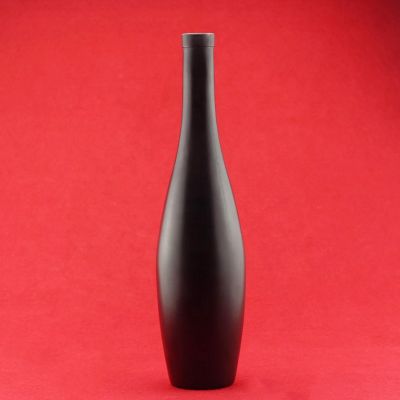 Glass Bottle 700ml Black Matte Black Glass 750ml Bottle 