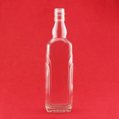 New Design Tequila Unusual Glass Whiskey Bottles High White Flint Glass Bottle For Vodka Ropp Cap 