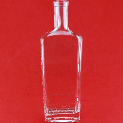 Flat Super Clear Xo Brandy 700ml Glass Spirit Bottles Flat Fancy Xo Bottles 