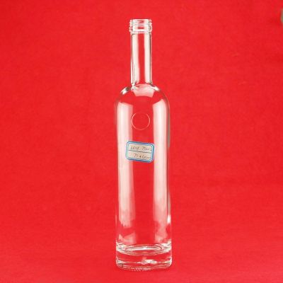 Super Flint 750ML Cylindrical Glass Drinking Bottle Cylindrical Vodka Glass Bottle 