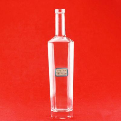 Factory Manufacturer 75CL Spare Shape Glass Bottle Long Neck Wide Top Thick Bottom Liquor Glass Bottles 