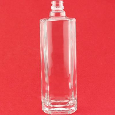Latest Model Custom Design Round Shape Short Neck Brandy Tequila Rum Liquor Glass Bottle With Pull Ring Top 