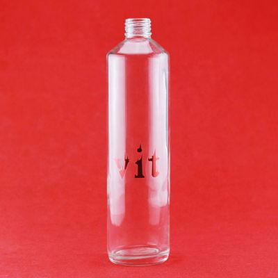 2020 Hot Selling Short-Neck Liquor Spirits Bottle Super Flint 750ML Cylindrical Glass Drinking Bottle 