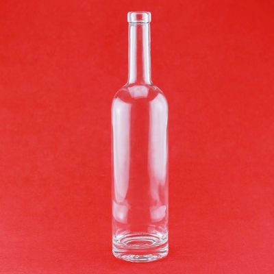 In Stock International Standard Super Flint Round Shape Glass Bottle Vodka Rum Liquor Bottle With Cork Cap 