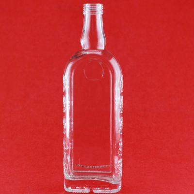 Embossed 70CL Brandy 700ML Glass Spirit Bottles Custom Unique Design Glass Bottles With Screw Cap 