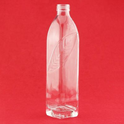 Hot Selling Glass Bottles For Whiskey transparent glass tequila bottle Empty Gin Bottle with Ropp Cap 
