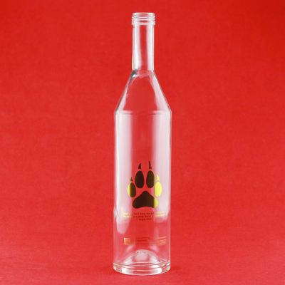 wholesale high quality vodka glass bottle glass whiskey bottle 750ml with screw cap 