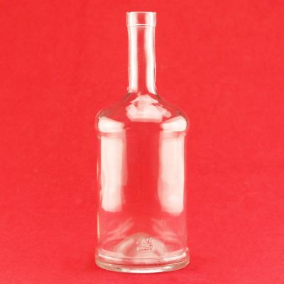 Round Clear 750ml Glass Whisky Decanter Glass wWhiskey Round Bottle 