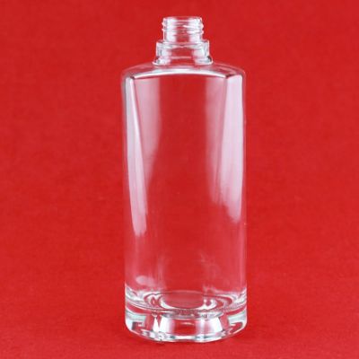 Cylinder Tequila Bottle Short Neck 500ml Glass Whiskey Bottle Empty Vodka Glass Bottle With Screw Cap 