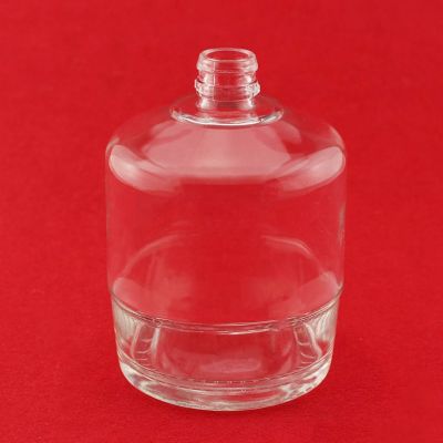 Short Neck Glass Bottle Round Clear 0.5 L Glass Rum Spirits Bottle With Stopper