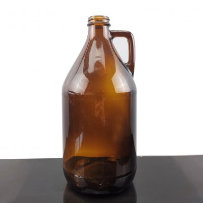Exquisite Design Glass Bottle Sprayed Brown High Capacity Whiskey Glass Bottle Made In China 