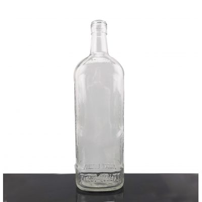 China Manufacturer Glass Bottle Sealing Type Transparent Glass Brandy Bottle For Screws Cap 