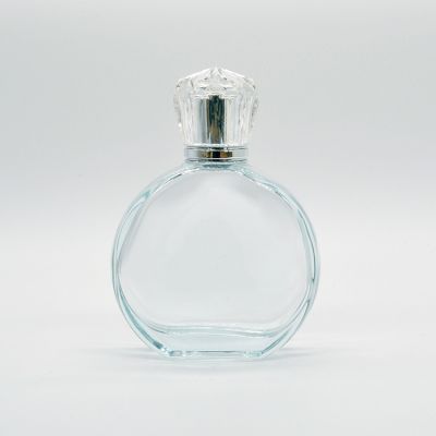 Transparent Round Empty Clear 100ml Glass Perfume Bottle 