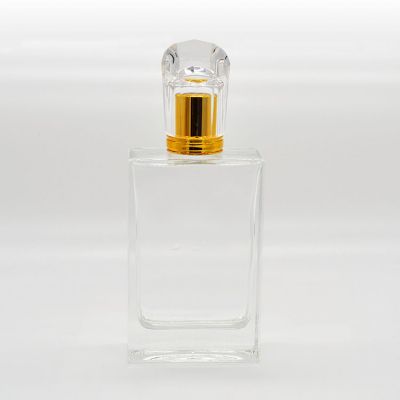 100ml Luxury Rectangular Big Perfume Bottle Glass Spray 
